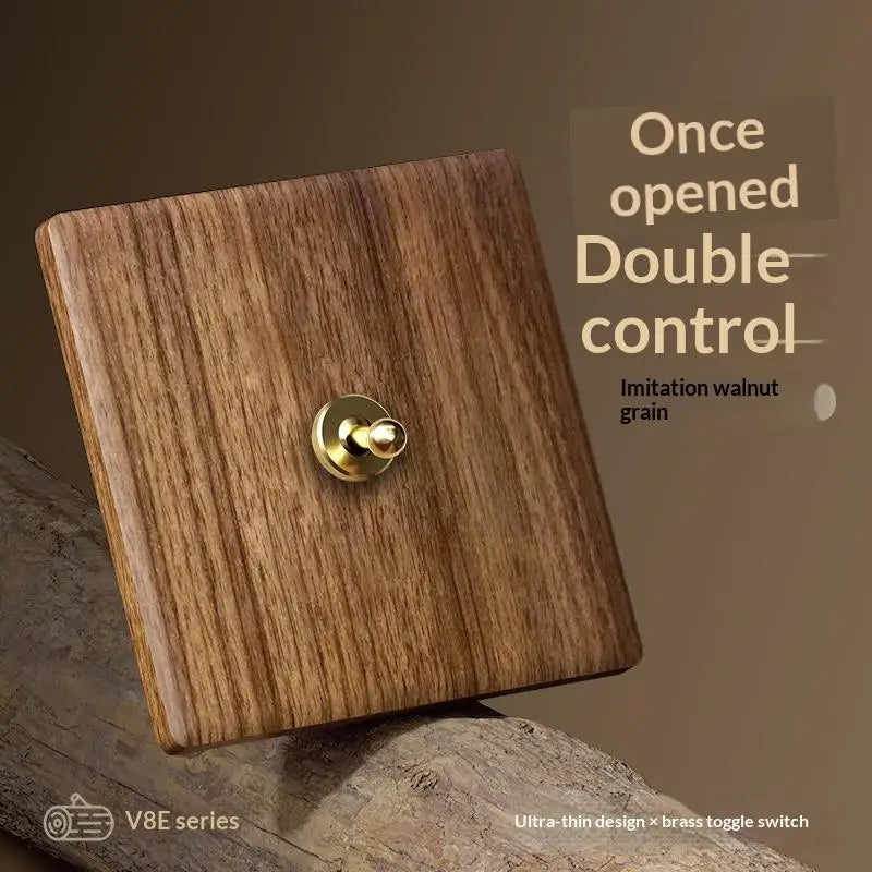 2 Gang Toggle Light Switch With Brass Levers And Retro Design Perfect For Home Renovation Rustic Interior Decoration Qme A1