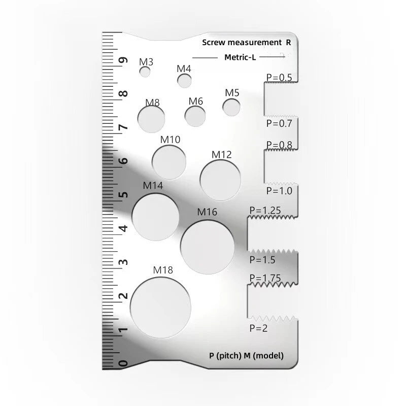 High-accuracy Industry Standard Pitch Gauge Ideal Measuring Bolt Nut Qme a
