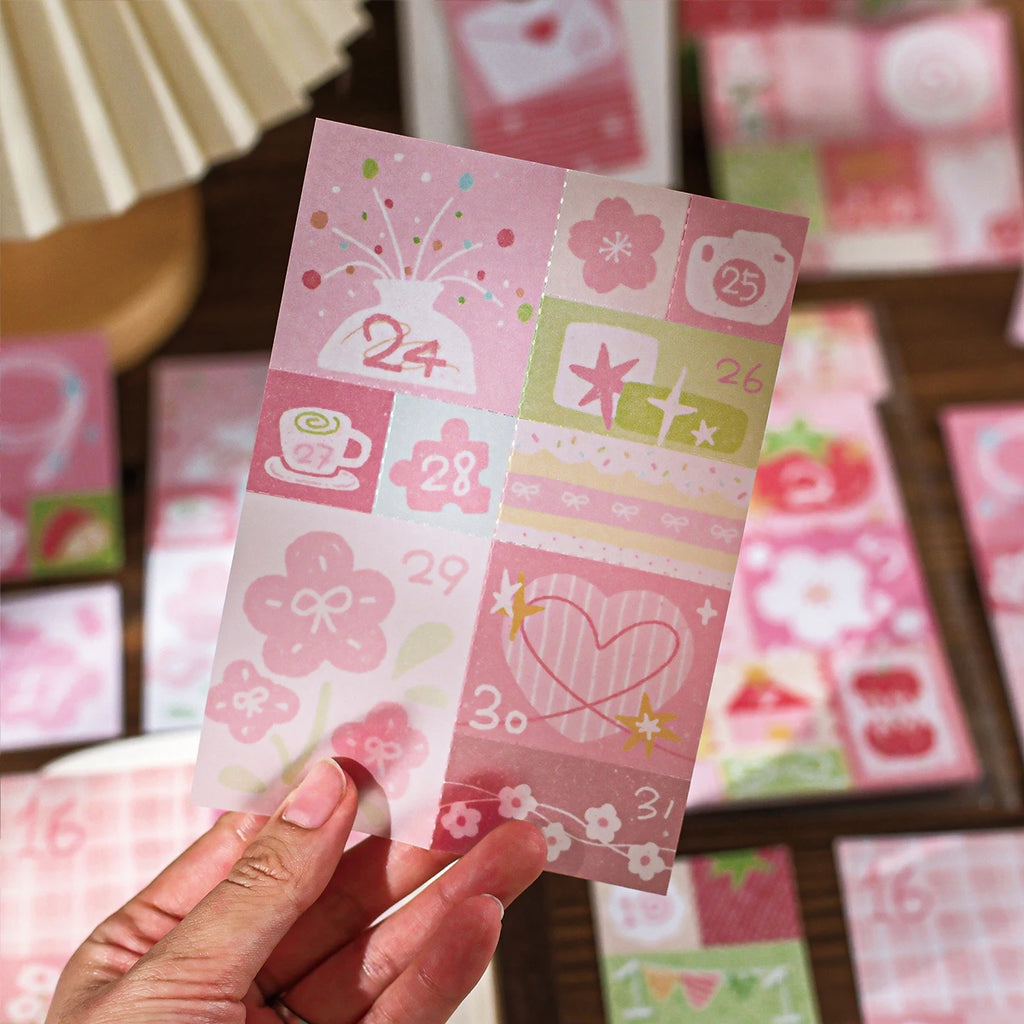 TIANZI 32 Pcs Dual-Material Sticky Notes Set Creative Memo Pads Self-Adhesive Office School Stationery Stickers for Organizing A Qme