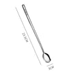 Stainless Steel Long Handled Spoon Teaspoon Coffee Stirring Spoon Ice Cream Honey Dessert Spoon Kitchen Tableware Qme 1pc 23.5cm