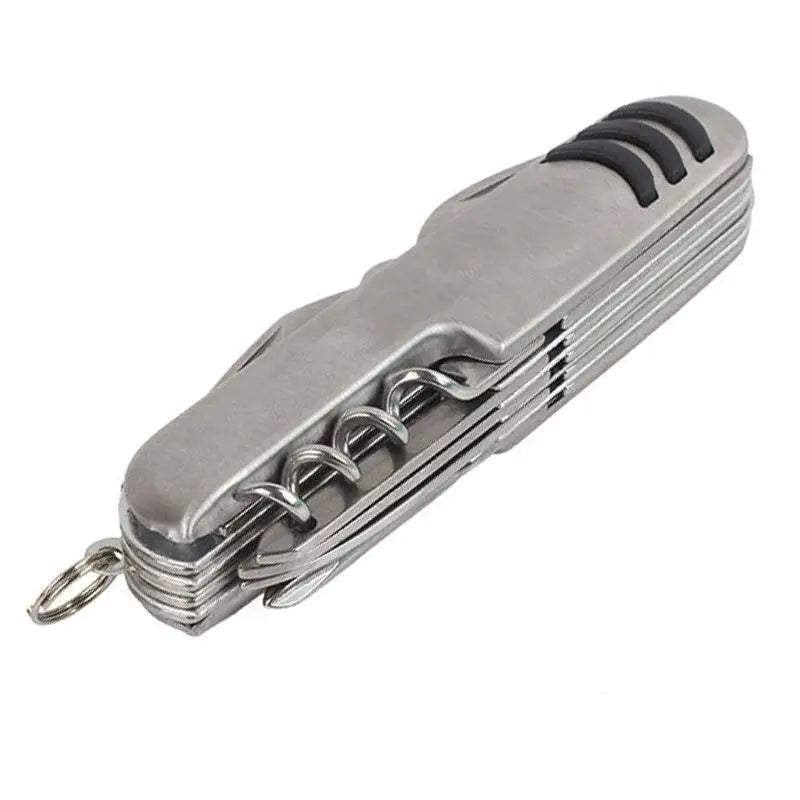 Portable 1 Fold Pocket Knife Carry Around Multifunction Outdoor Qme silvery