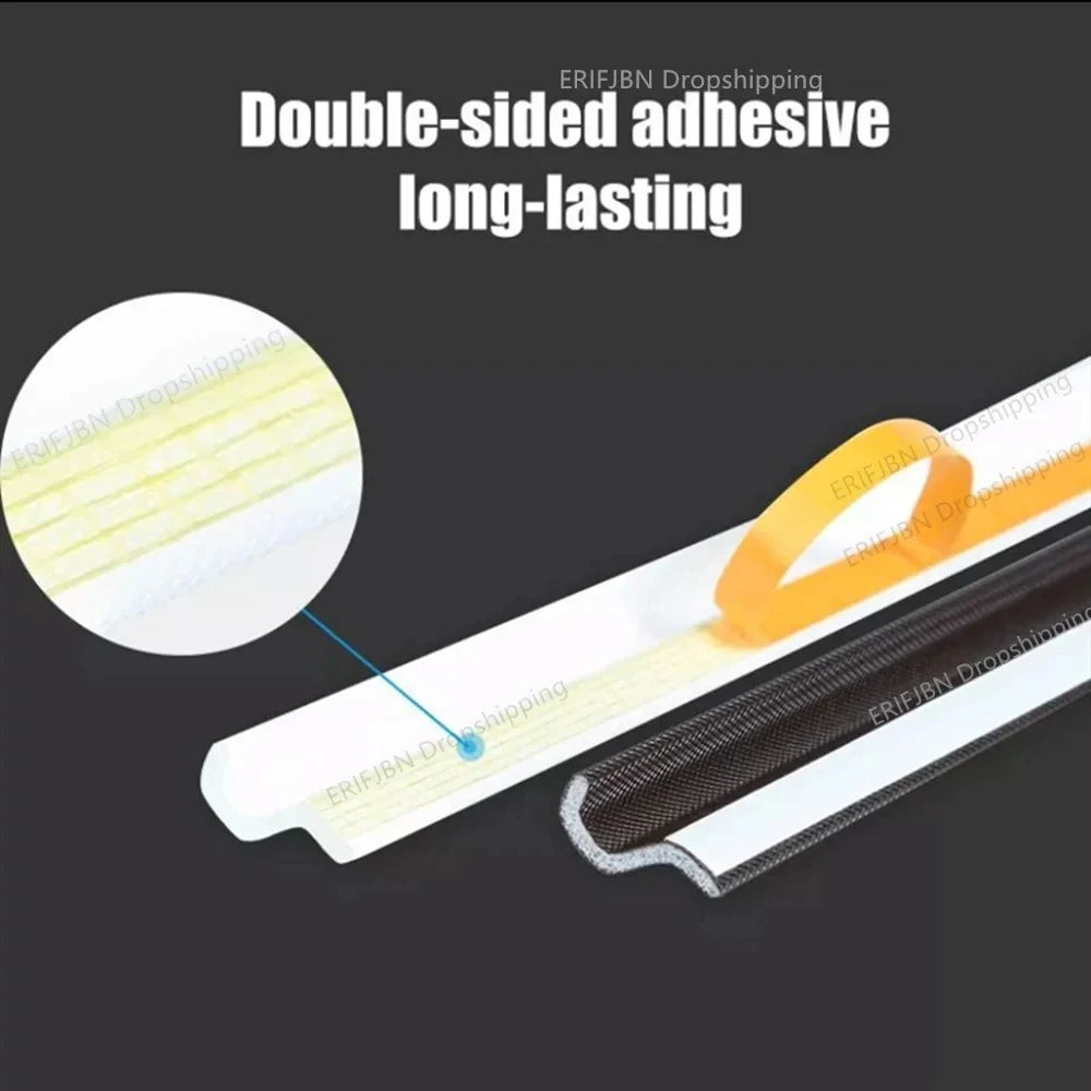 New 40M Acoustic Foam Sealing Strip for Casement Window S-type Waterproof Weather Stripping Door Seal Gap Filler Tape Qme