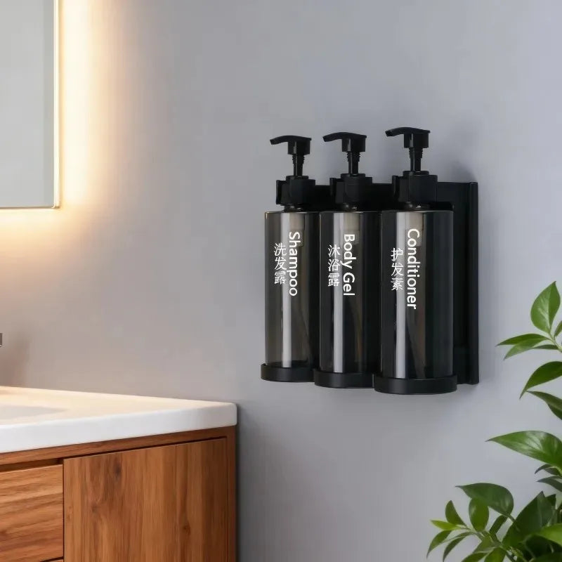Liquid Soap Dispensers No Drill Shampoo Conditioner Body Wash Qme
