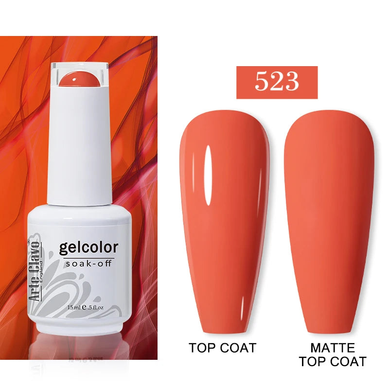 Arte Clavo Autumn Nail Gel Polish Caramel Winter Soak Off UV LED Art