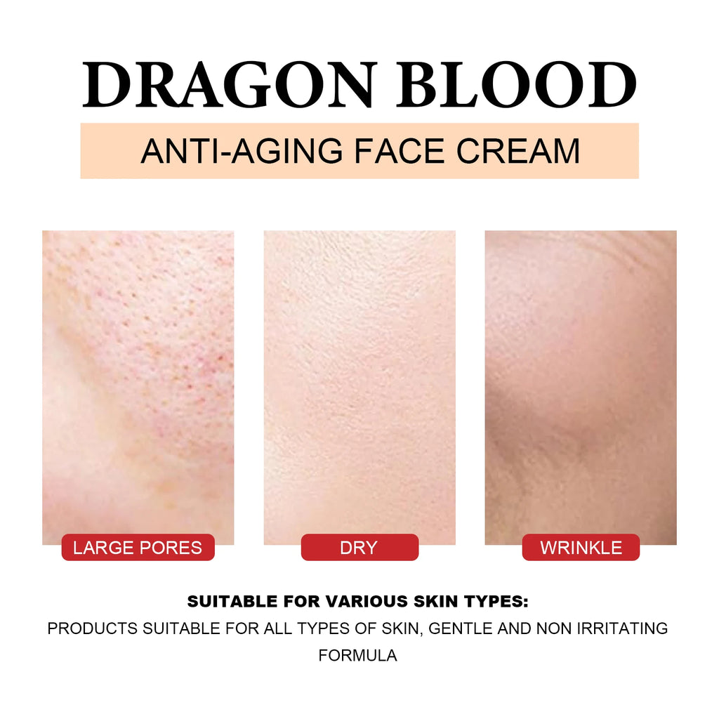 Dragon's Blood Skincare Set Anti-Aging Face Serum & Creams Reduce Wrinkles Firming Smoothing Hydrating Brightening Face SkinCare Qme