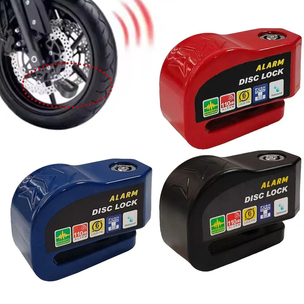 Motorcycle Anti-theft Lock Alarm Safety Protection Padlock Motorcycle Scooter Disc Brake Lock Aluminum Alloy Motorcycle Accesso Qme