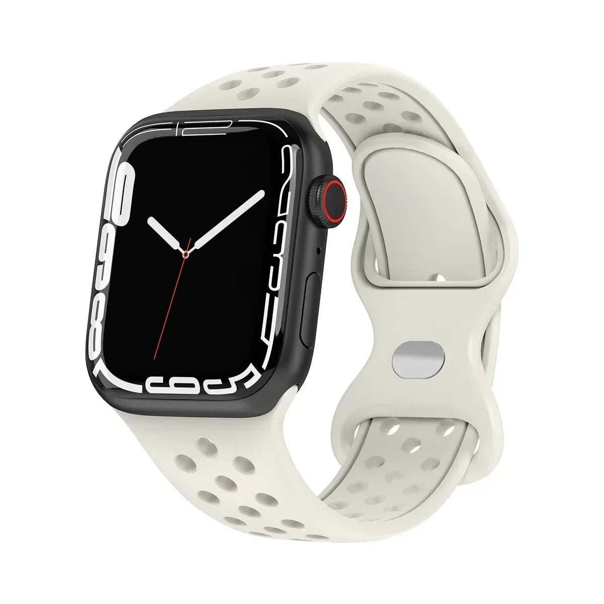 Silicone Strap for Apple Watch Band Ultra 2 49mm 38mm 42mm Sport Bracelet iWatch Series 9 8 7 41mm 45 mm 7 6 SE 5 4 3 44mm 40mm Qme Starlight 38MM 40MM 41MM