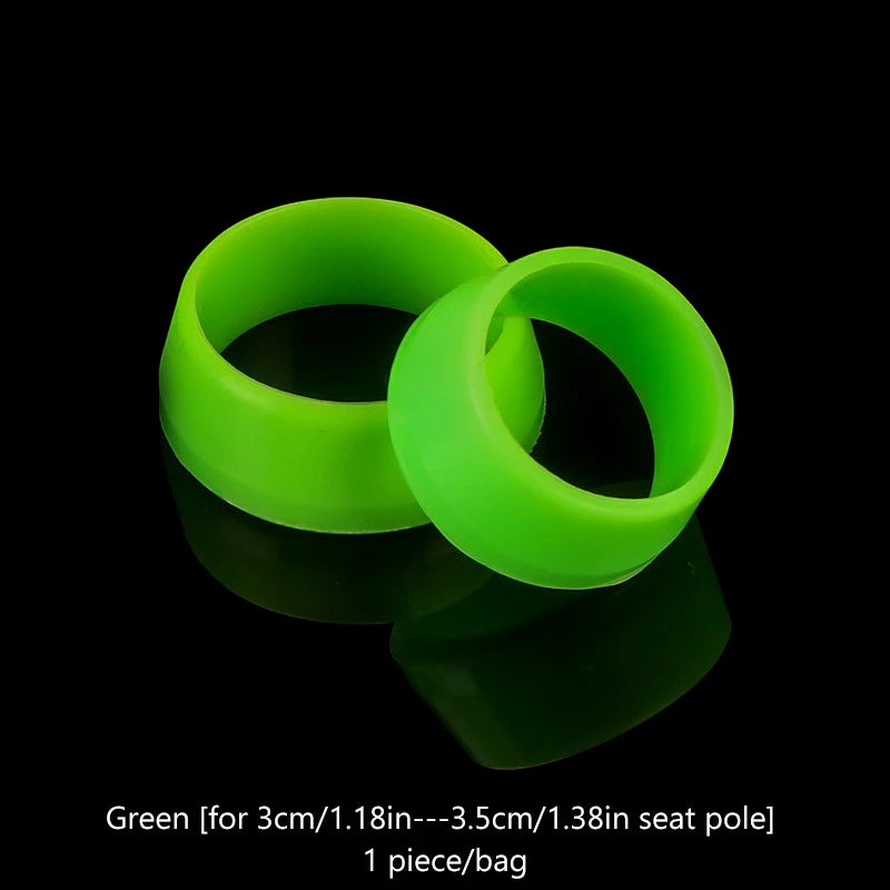 Bicycle Silicone Waterproof Mountain Bike Seat Post Protection Rubber Qme Green-A1