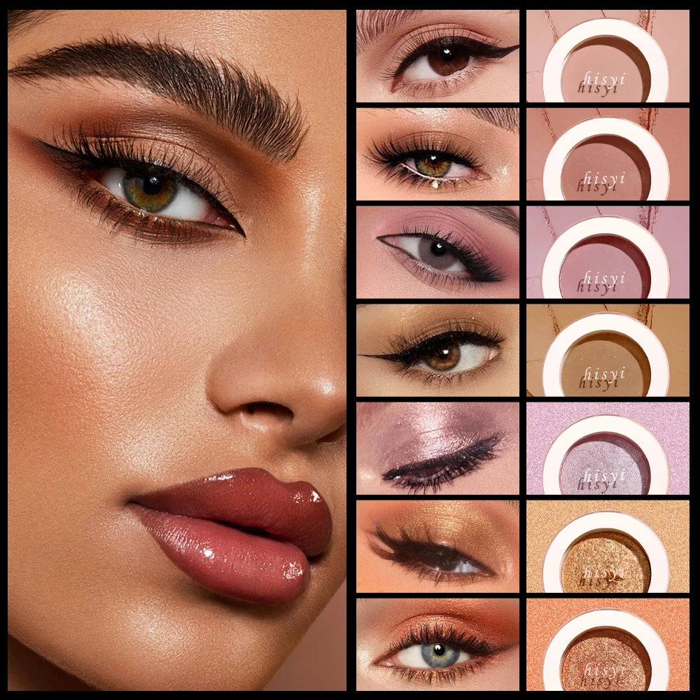 Sparkly Matte Glitter Eyeshadow Single High-pigment Easy Blend Eye Qme