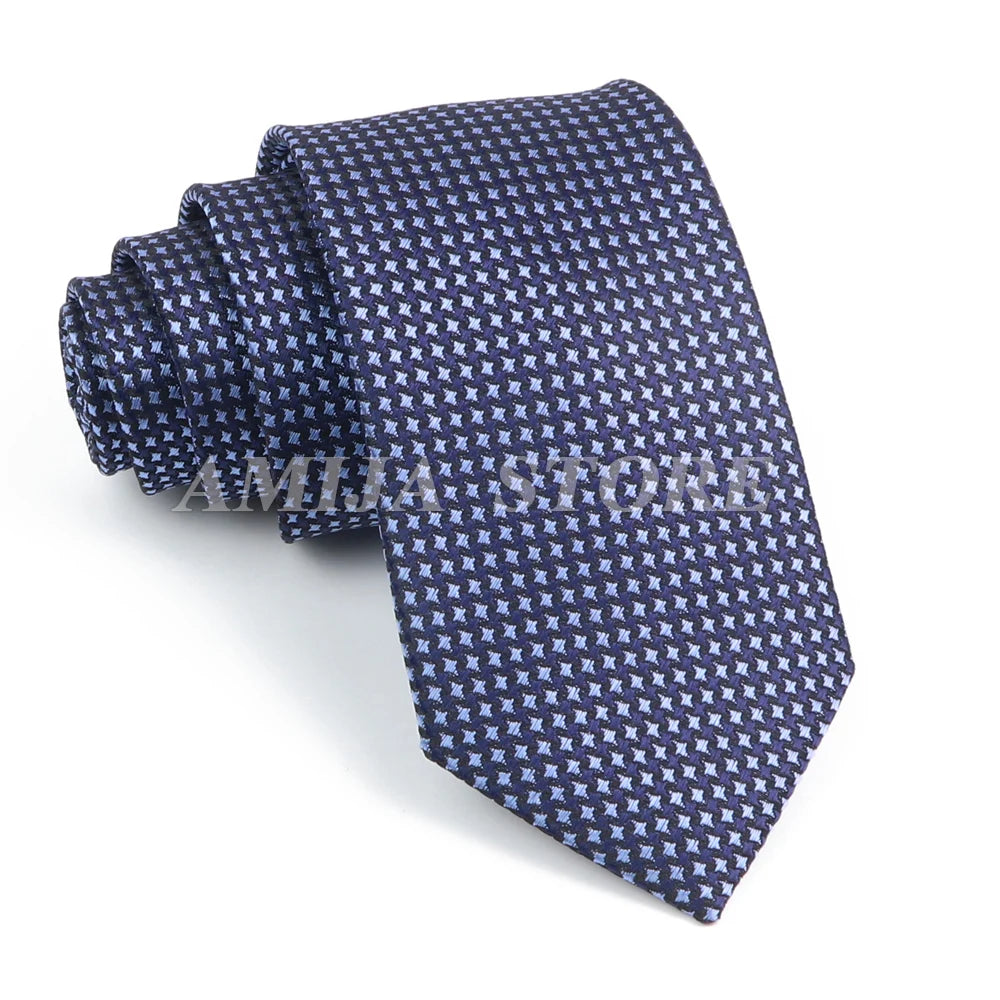 Tie Men Gravatas Wholesale Fashion Woven Luxury Necktie Dark Grey Dot