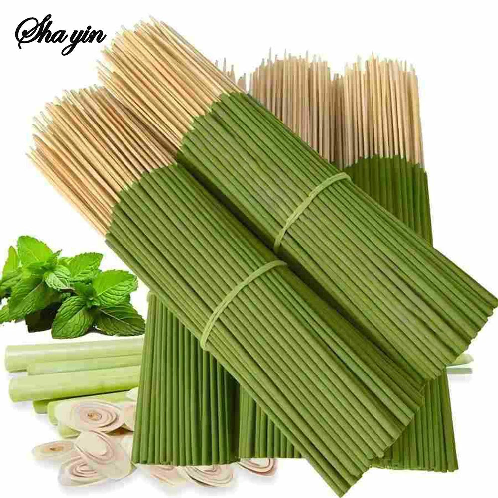 Extended Lemongrass Oil Lemongrass Stick - 45 Minute Burning Time, Artificial Wood Summer Fragrance for Home, Camping, Courtyard Qme