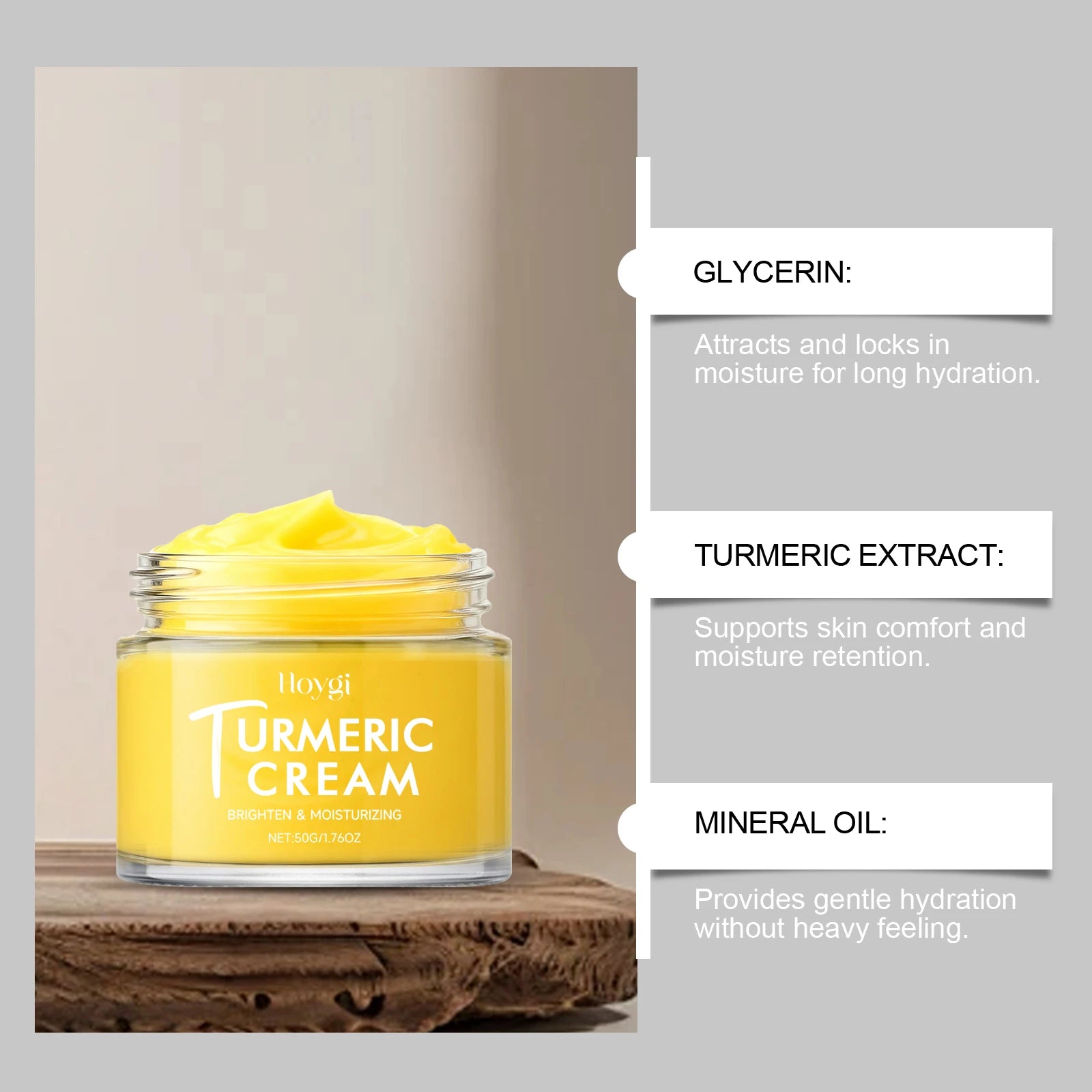 Turmeric Brightening Skincare Set Turmeric Cream & Facial Cleanser Reduces Dullness Moisturizing Soothing Anti-Wrinkle Skin Care Qme