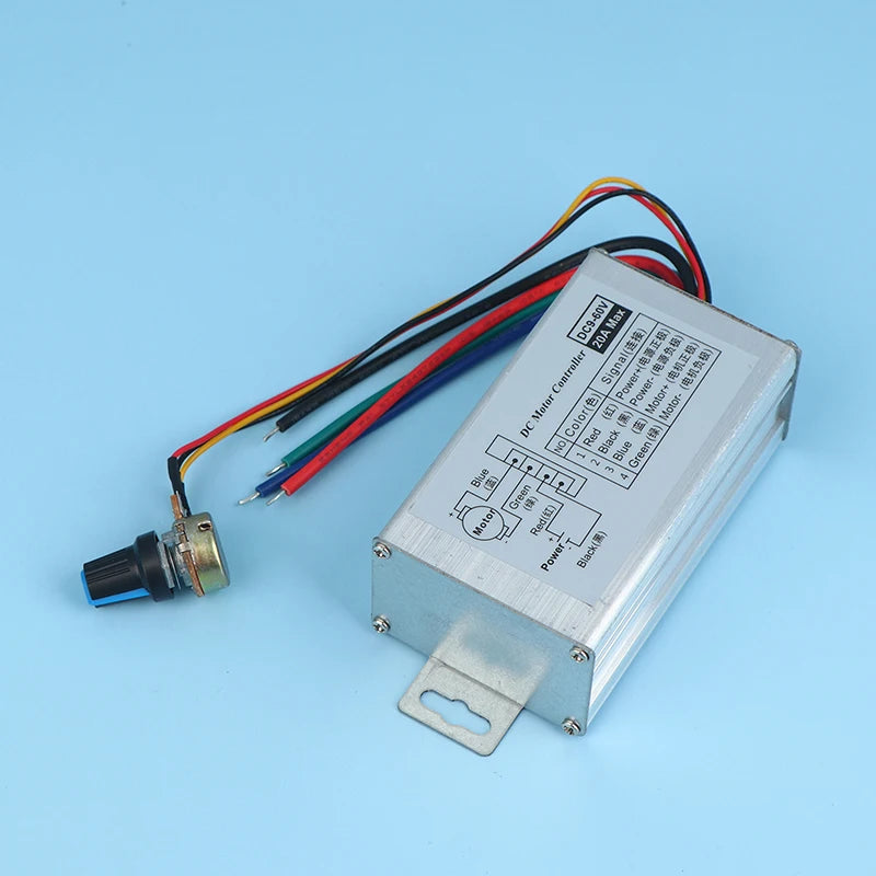 Stepless DC Motor Speed Controller DC 9V-60V 12V 24V 60V 20A Motor Pulse Width Modulator Regulator PWM Speed Regulator. Qme