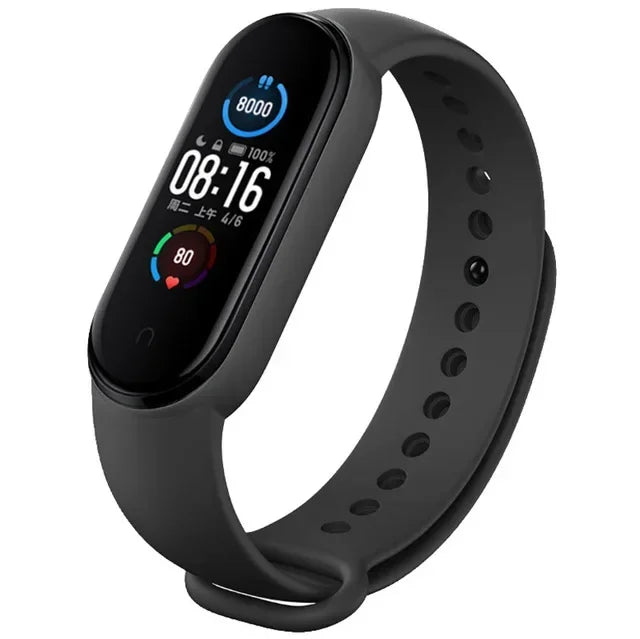 Watch Strap For Xiaomi Mi Band 7 6 5 4 3 Wristband Silicone Bracelet Wrist Straps MiBand 3/4 band5 band6 Smartwatch Accessories Qme Black Mi band 5 6 7