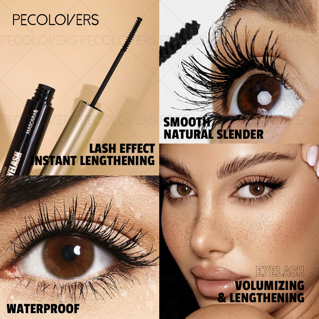 Gold Tube Mascara Black Long-lasting Natural Waterproof Sweat-proof Qme