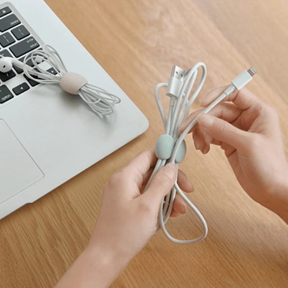5 Pieces Set New Storage And Organization Travel Data Cable Hub Decoration Earphone Charging Cable Storage Qme