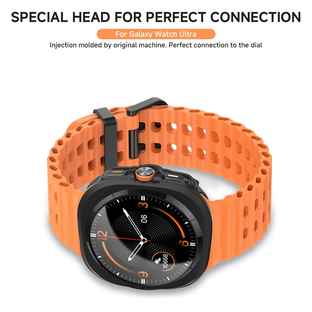 Case+Strap for Samsung Galaxy Watch 7 Ultra 47mm Sport Silicone Band Bracelet PC Case Protective Cover for Galaxy Watch 7 Ultra Qme