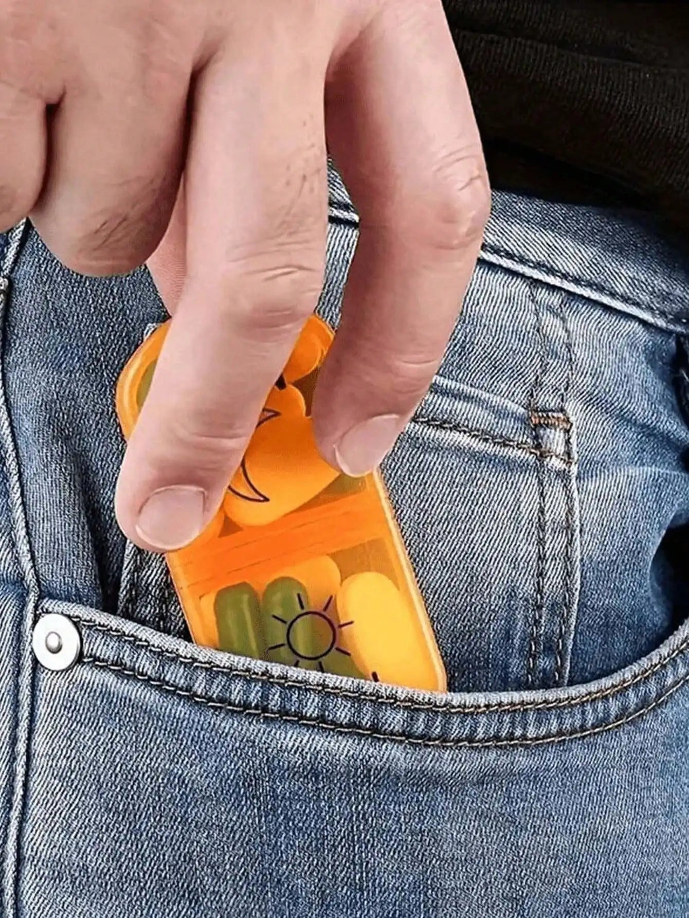 Travel Pill Box Organizer Portable Daily Case Small Weekly Pocket Qme