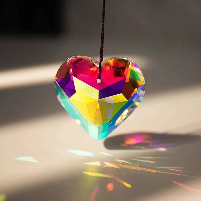 Hanging Pendant Rainbow Chaser Ornament Window Garden Decor Crystals Qme A6-45MM