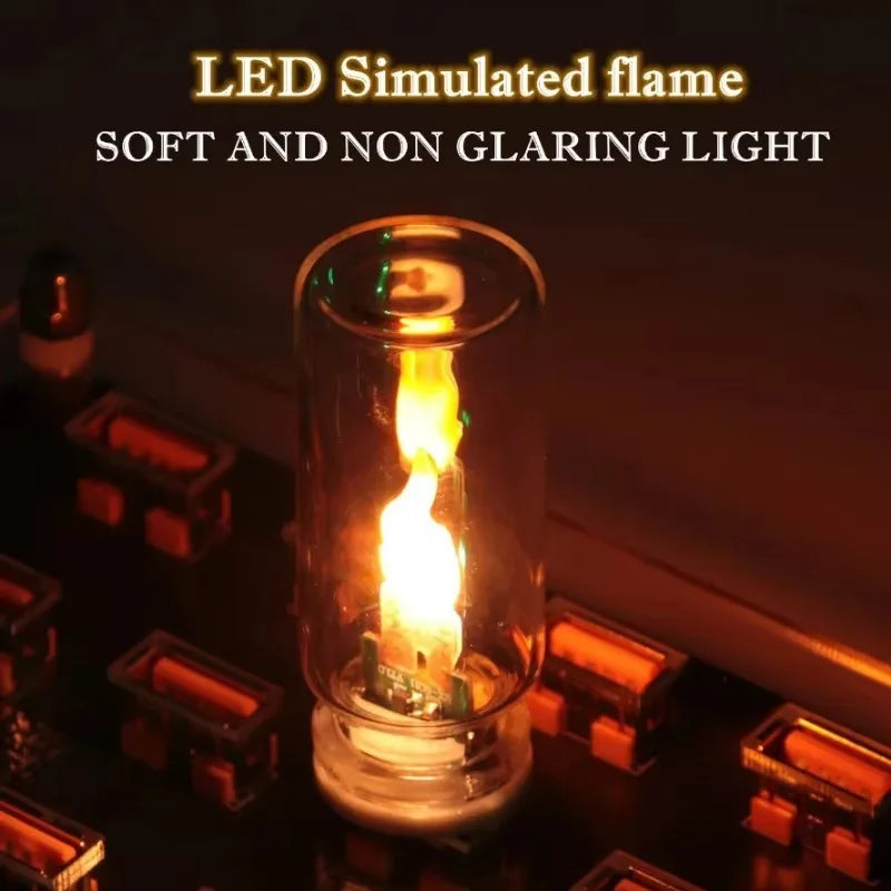 USB Flame Lamp LED Simulated Fire Atmosphere Light 5V Car Interior Qme