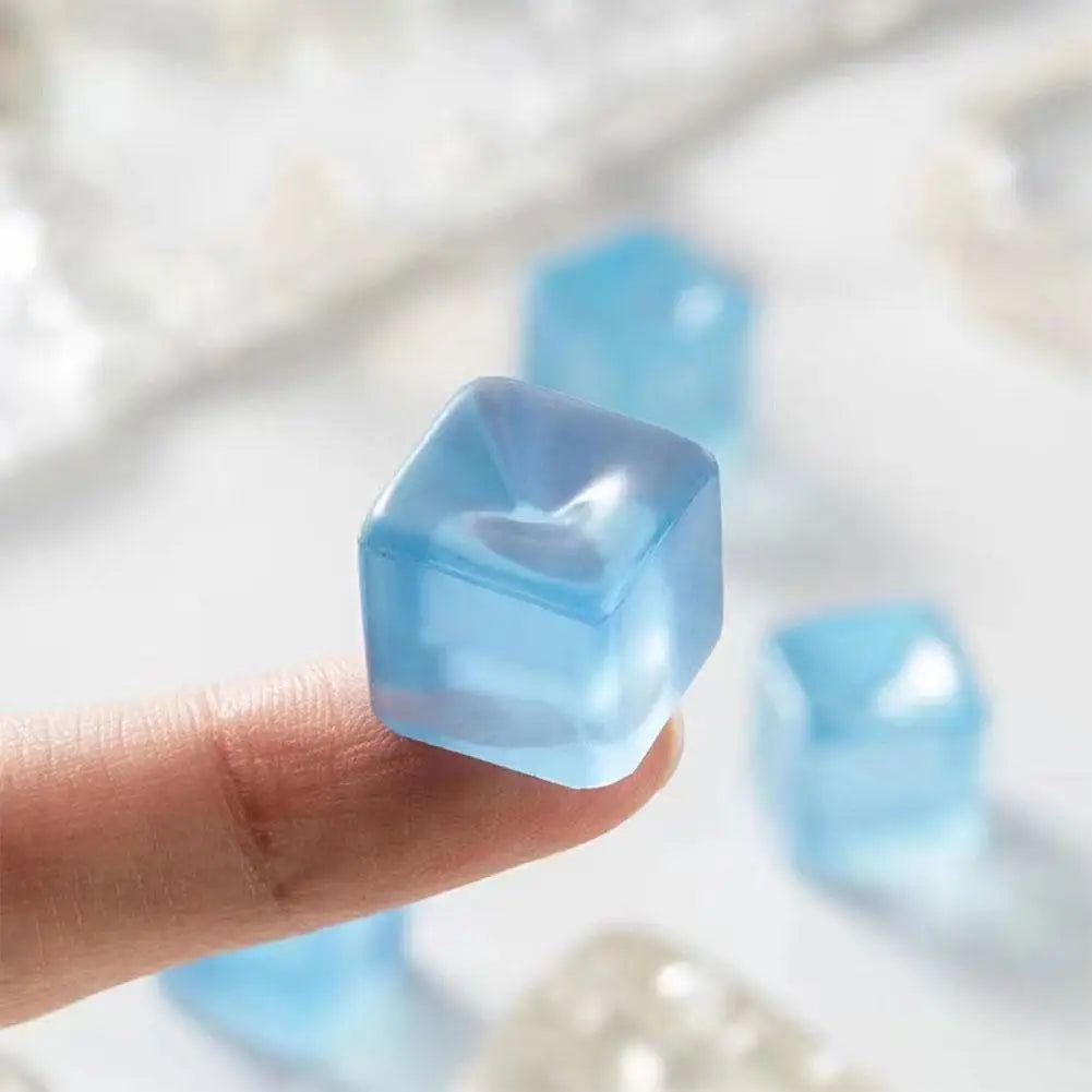 Squeeze Toy Ice Clear Cubes Squishy Toys Fidget Block Stress Ball Qme