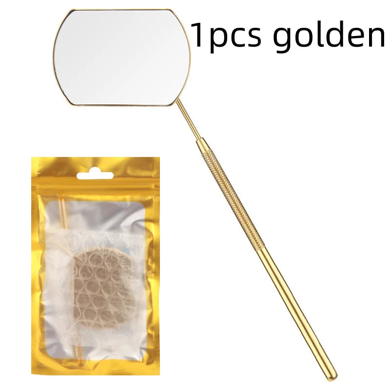 Eyelash Extension Mirror Detachable Stainless Steel Lash Lifting Makeup Mirror Beauty Tool Accessories Supplies Qme 1pcs golden