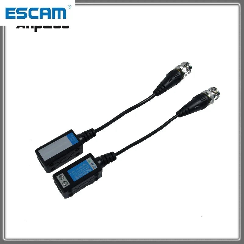 Twisted BNC CCTV Passive Transceivers For 2MP 3MP 4MP 5M For HD CVI/AHD/TVI Cat5 CCTV UTP Video Balun IPC ESCAM 500C 200M Range Qme