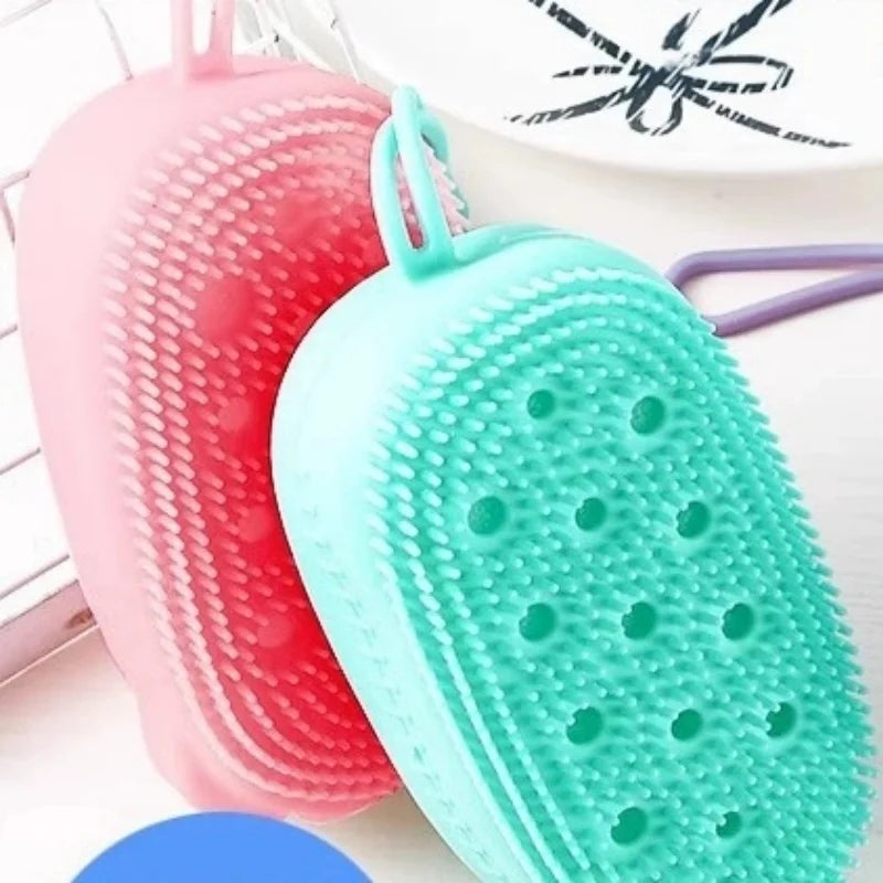 1/4pcs Double Side Silicone Bubble Bath Body Brush pamper your skin with this exfoliating scrub suitable for all skin types Qme
