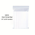 Transparent storage bag - A sealed small bag used for organizing small items, highly suitable for travel, handicraft making Qme 4cm 6cm