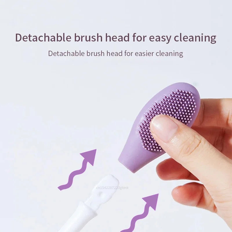 Double Head Silicone Facial Mask Brush Massage Cleaning Brushs DIY Qme