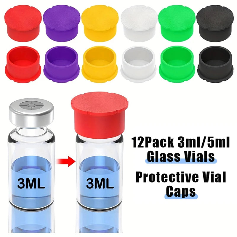 Removable Caps Insulin Bottles Glass Vials Leakproof Dustproof Lids Qme 5ml