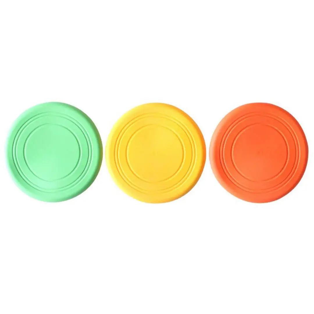 A 6 Colors Silicone Flying Saucer Funny Dog Cat Toy Dog Game Flying Discs Resistant Chew Puppy Training Interactive Pet Supplies Qme 3pcs Image StyleA 18cm