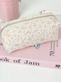 Pink Purple Pencil Case Ins Stationery Bag Multi-functional Cosmetic Qme pink