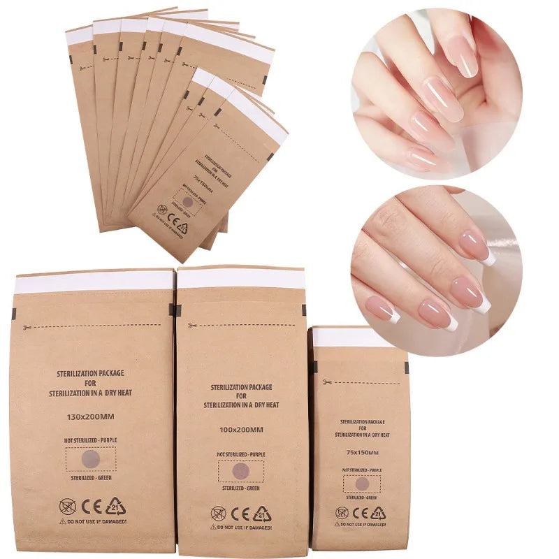 Manicure Kraft Bags Disposable Nail Art Storage Practical Tools Salon Qme