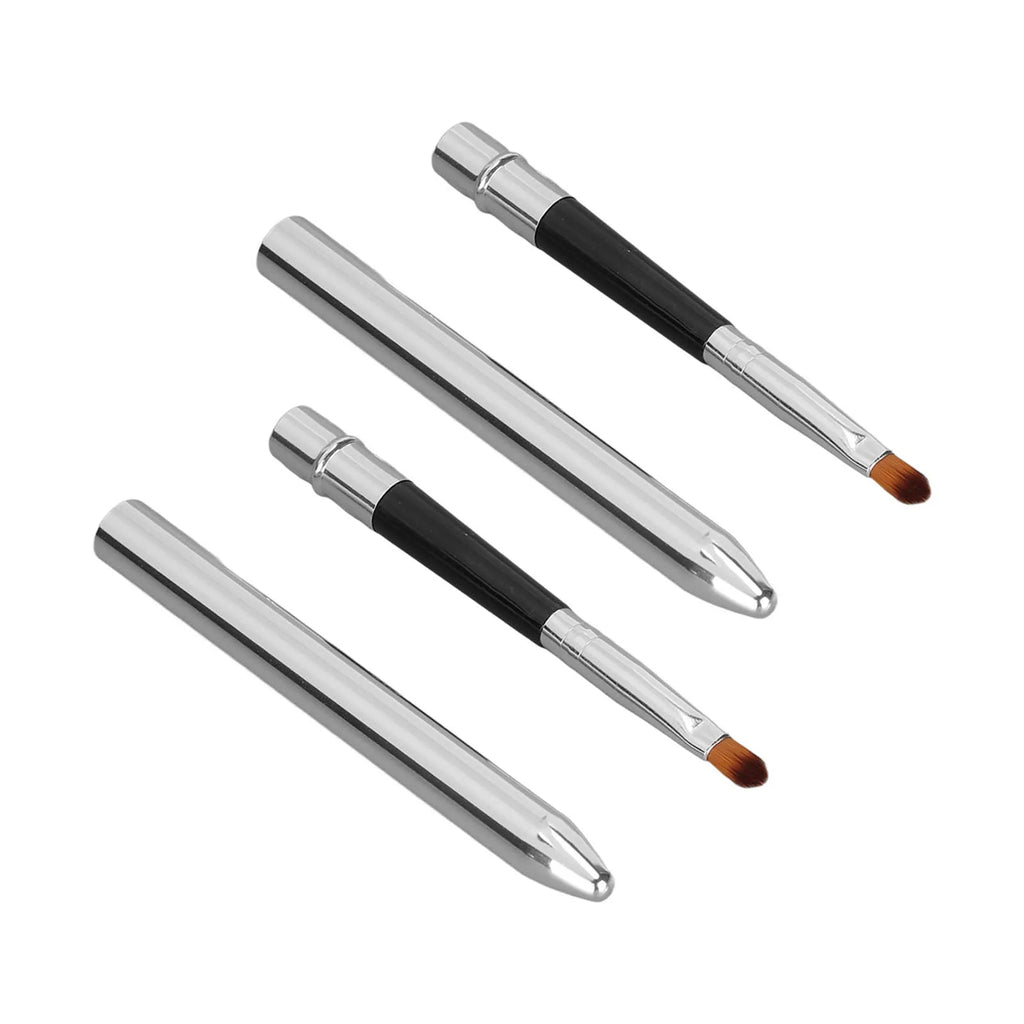 Lip Brush Ergonomic Extended Sealing Design Small Easy Cleaning Single Head Aluminium Tube Lipstick Brush Lip Gloss Brush Qme