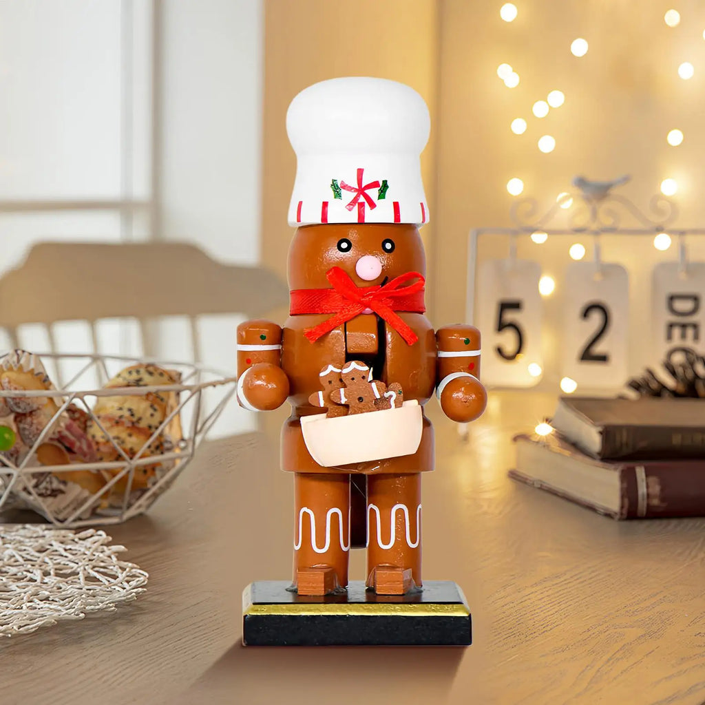 Christmas Figurines Wooden Nutcracker Tabletop Statues Christmas Decor Party Statues Table Centerpiece For Adults Children's Day Qme