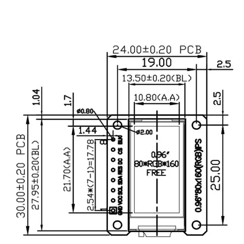 ST7735S TFT Display Module 160x80 Interactive Electronics Projects Qme