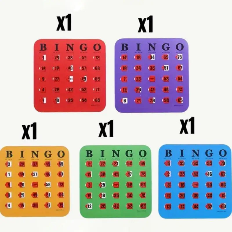 Bingo Game Card Easy-read Sliding Windows Reusable Logical Thinking Qme