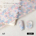 4 Rose Flower Nail Transfer Foils Paper DIY Art Sliders Salon Use Qme A5