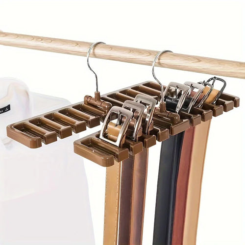 10 Holes Belt Rack Tie Scarf Hanger Wardrobe Large Capacity Qme