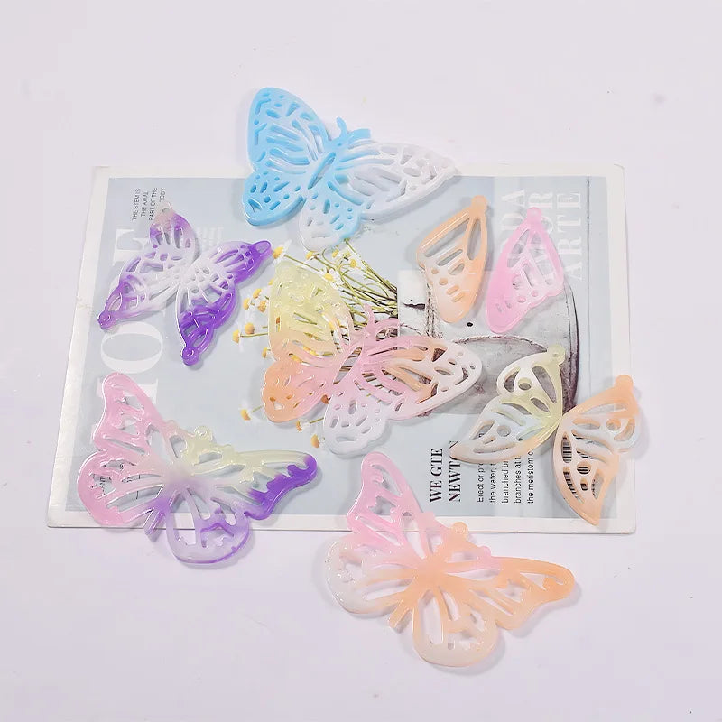 Butterfly Pendant Epoxy Resin Mold Earring Casting Silicone Mould for DIY Keychain Necklace Craft Jewelry Making Supplies Qme