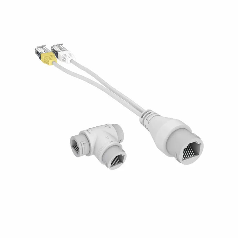 3PCS RJ45 Splitter 1 to 2 Connector 4P8P POE Adapter Ethernet Cable Extender Qme