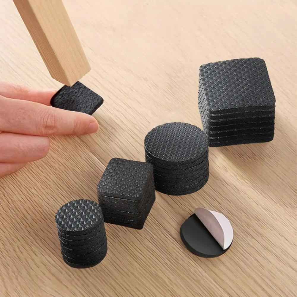 15-45PCS Furniture Leg Pads Tables Chairs Silent Anti Slip Shock-absorbing Pad Self-adhesive Scratch Resistant Furniture Sliders Qme