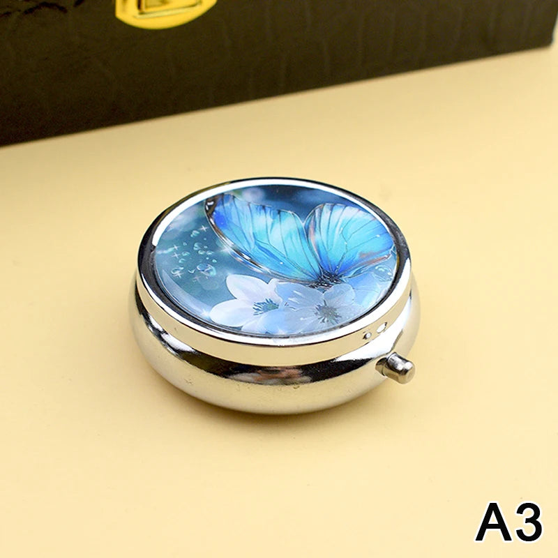Metal Medicine Box Iris Pill Packaging Health Products Moisture Qme A3