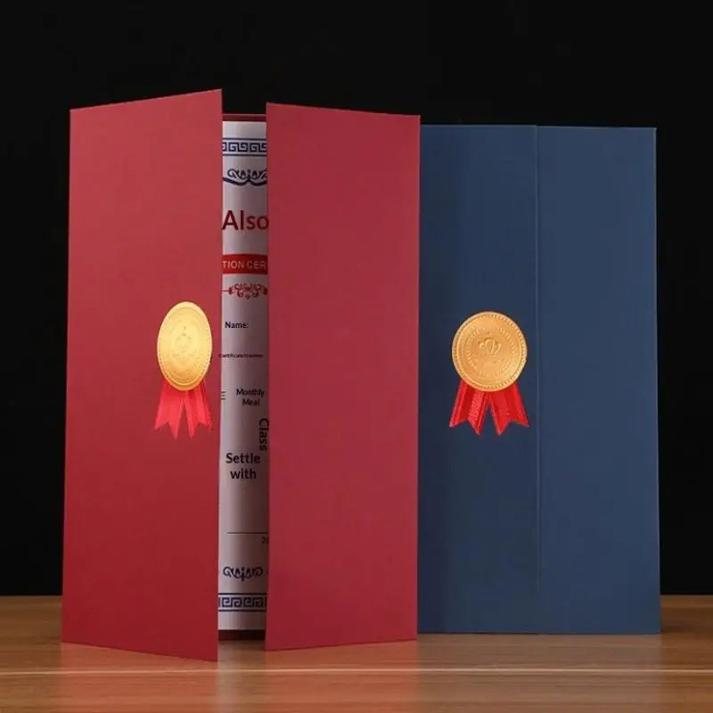 Graduation A4 Award Certificate Holder Three-fold Page Paper Envelope Qme