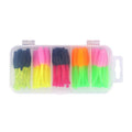 30pcs Soft Fishing Lures 50mm 1.2g Artificial Bait Two-Tail Shaped Swimbaits for Saltwater and Freshwater Bass Crappie Walleye Qme 1 set