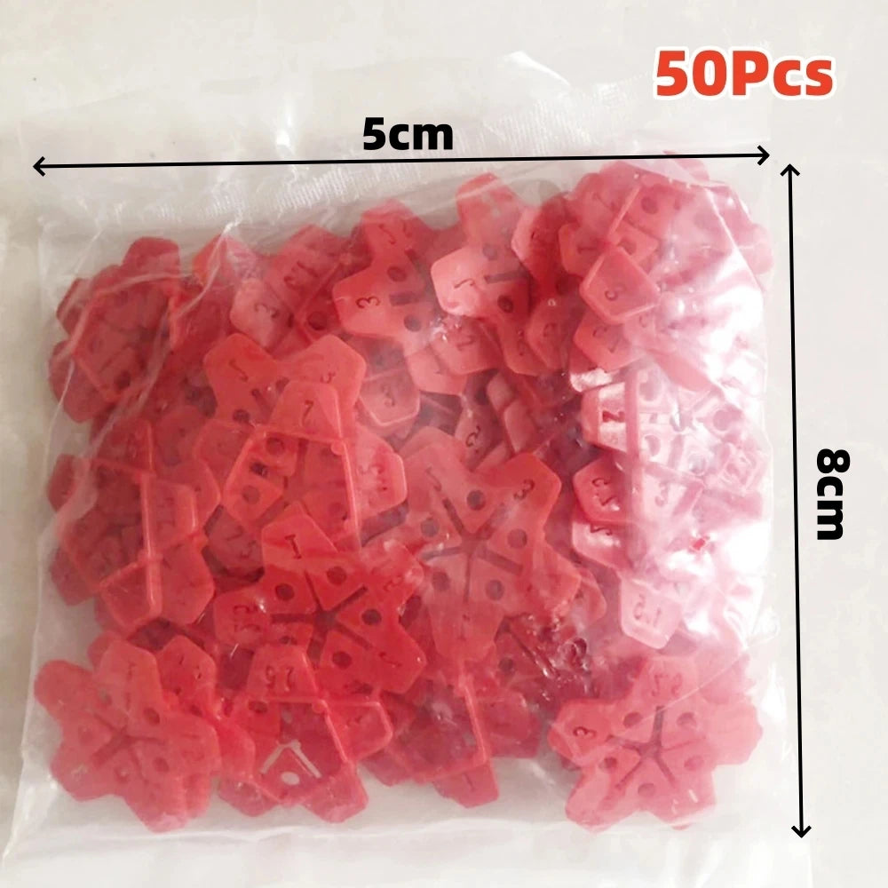 50Pcs Plastic Wall Tiles Gap Cross Locator Reusable Floor Wall Leveling Device 5-in-1 Multi-purpose Crosses Renovation Parts Qme