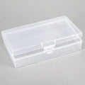 Transparent Storage Container Desktop Box Plastic Snap Organizer Qme White