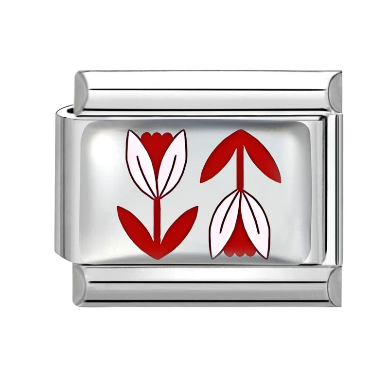 Y2K Red Series Colorful Love Heart Sun Star Italian Charm Link Fit