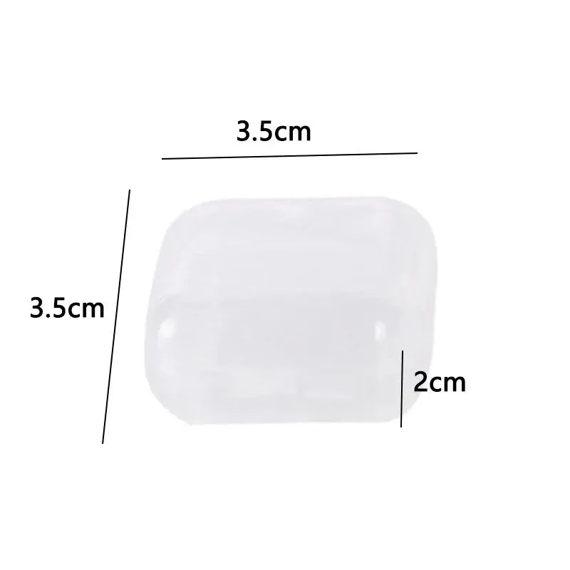 Mini Plastic Jewelry Storage Box Square Transparent Flip Portable Pill Container Jewelry Holder Packaging Earrings Display Case Qme